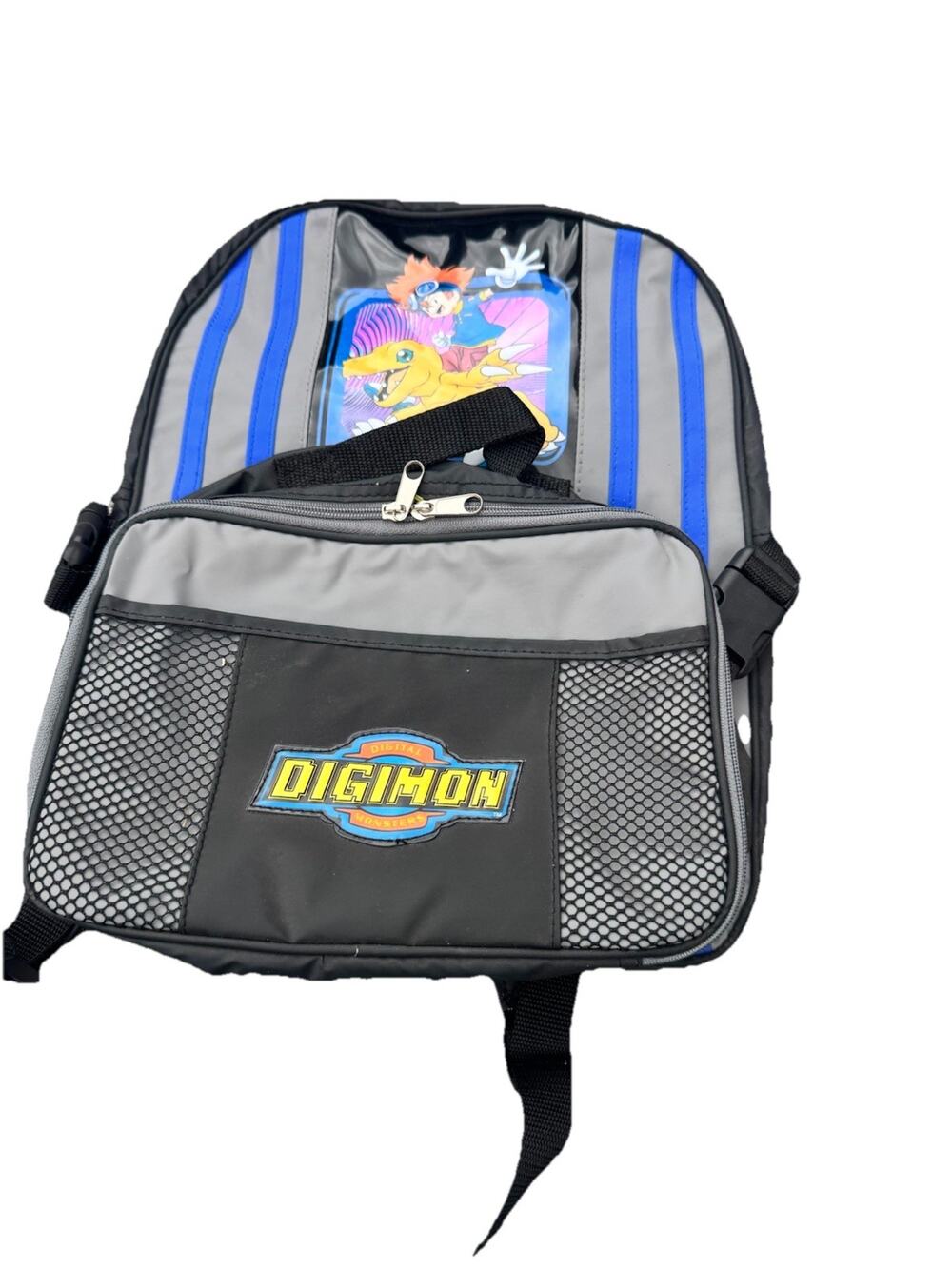 NOS Vintage Digimon Backpack Lunch Bag Set Agumon Tai Y2K Rare NWT- Hard To Find